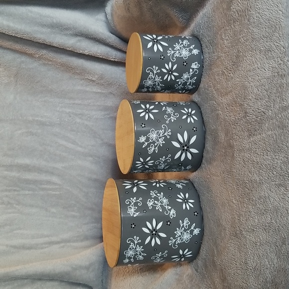 Temp-Tations Other - Temp-tations 3-Piece Metal Canisters with Bamboo Lids. Brand new. Never used.